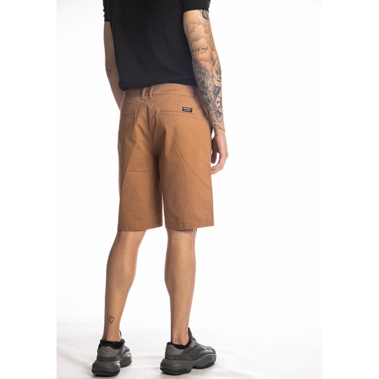 PACO&CO 214618 CAMEL Essential comfort-stretch chino βερμούδα