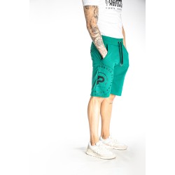 PACO&CO 213651 GREEN Ανδρική Αθλητική βερμούδα με τύπωμα 