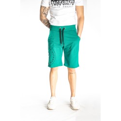PACO&CO 213651 GREEN Ανδρική Αθλητική βερμούδα με τύπωμα 