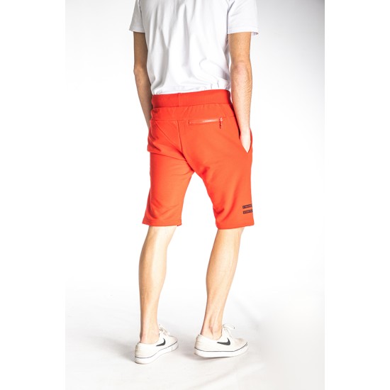 PACO&CO 213665 RED Ανδρική Αθλητική βερμούδα με μαύρες λεπτομέρειες