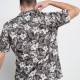 FUNKY BUDDHA FBM003-048-05 KHAKI Resort πουκάμισο με floral τύπωμα