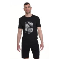 BISTON 45-206-039 BLACK T-shirt Μπλούζα με τύπωμα