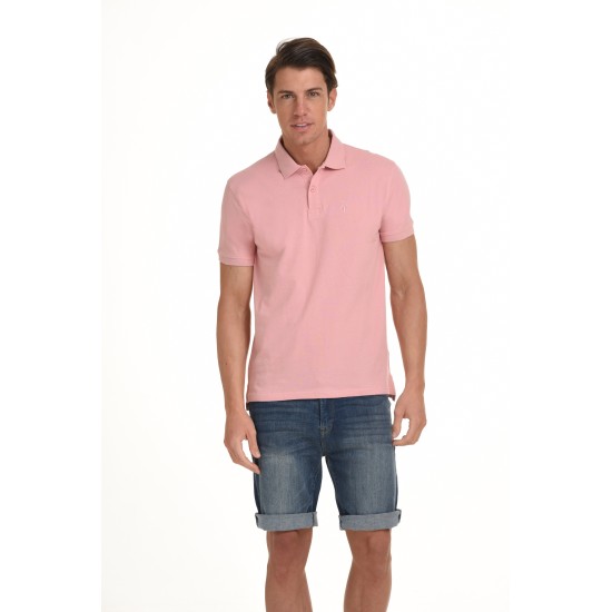 BISTON 45-206-004 PINK Μπλούζα Polo μονόχρωμη