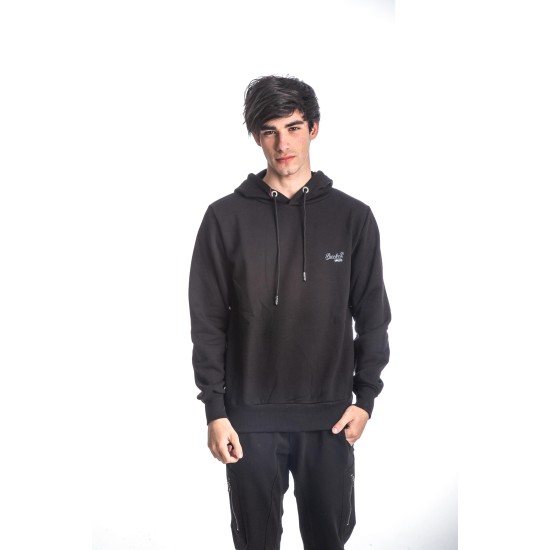 PACO&CO 200307 BLACK Ανδρικό φούτερ με κουκούλα 