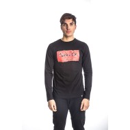 PACO&CO 218519 BLACK Μπλούζα με μακρύ μανίκι και Logo στο στήθος