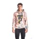 PACO&CO 218571 DUSTY PINK Ανδρικό φούτερ δίχρωμο με κουκούλα 