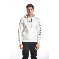 PACO&CO 218581 WHITE Ανδρικό φούτερ με κουκούλα