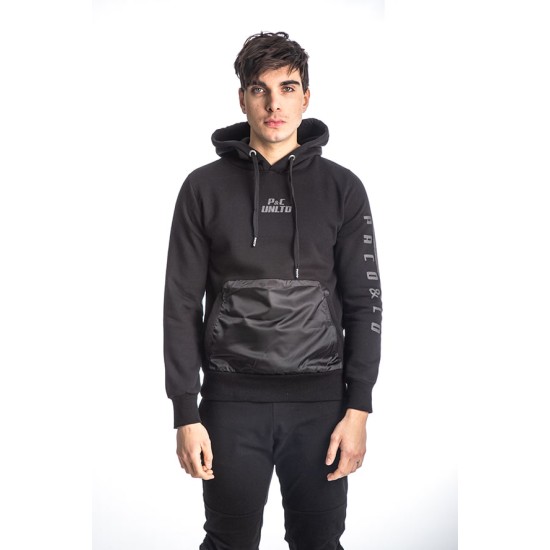 PACO&CO 218581 BLACK Ανδρικό φούτερ με κουκούλα