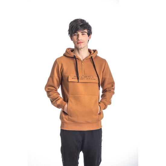 PACO&CO 218588 CAMEL Ανδρικό φούτερ με κουκούλα