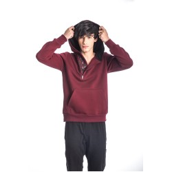 PACO&CO 218589 BORDEAUX Ανδρικό φούτερ με κουκούλα 
