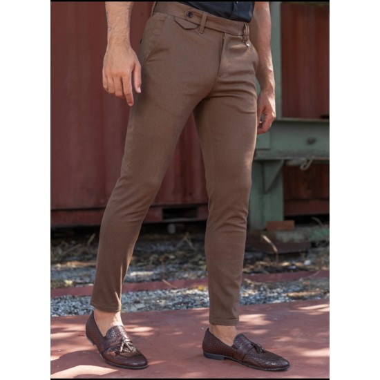 TRESOR 4453 SERGIUS CAMEL Ανδρικό Παντελόνι Κοστουμιού 