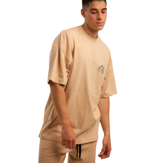 LOVE GENERATION TLO273 BEIGE Oversized T-Shirt 