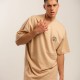 LOVE GENERATION TLO273 BEIGE Oversized T-Shirt 