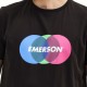 EMERSON 211.EM33.64 BLACK Ανδρικό T-shirt με τύπωμα Emerson 