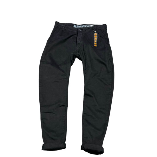 Ανδρικό βαμβακερό παντελόνι Street Fit Black Back2Jeans 