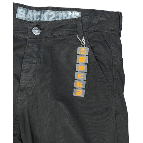 Ανδρικό βαμβακερό παντελόνι Street Fit Black Back2Jeans 