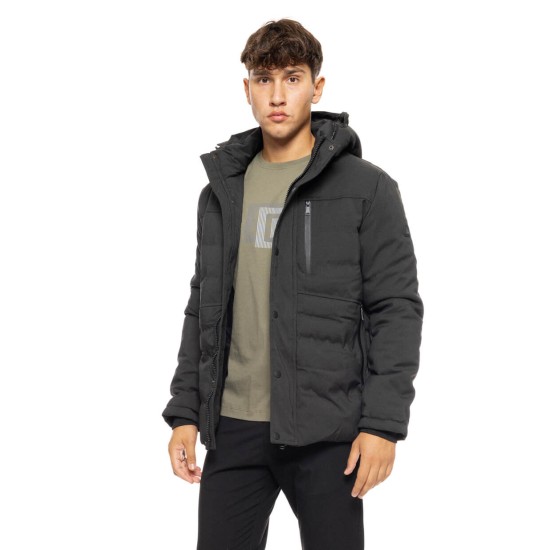 SPLENDID 50-201-010 DK GREEN ανδρικό κοντό μπουφάν με αποσπώμενη κουκούλα 