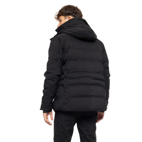 SPLENDID 50-201-010 BLACK ανδρικό κοντό μπουφάν με αποσπώμενη κουκούλα 