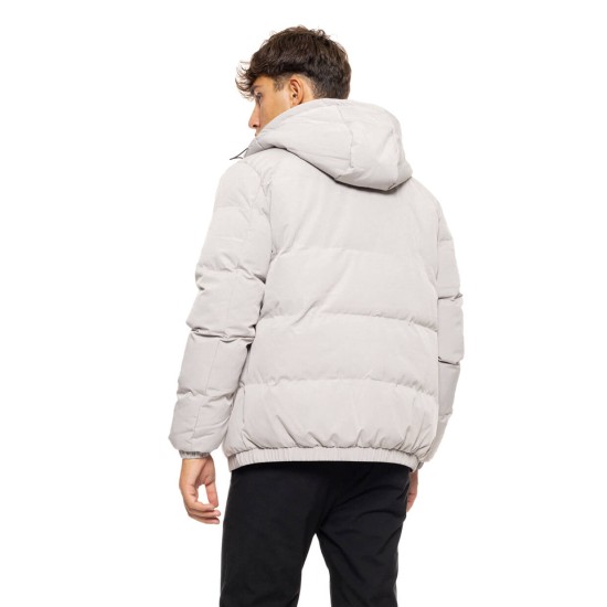 SPLENDID 50-201-027 LT GREY ανδρικό κοντό μπουφάν με ενσωματωμένη κουκούλα 