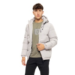 SPLENDID 50-201-027 LT GREY ανδρικό κοντό μπουφάν με ενσωματωμένη κουκούλα 