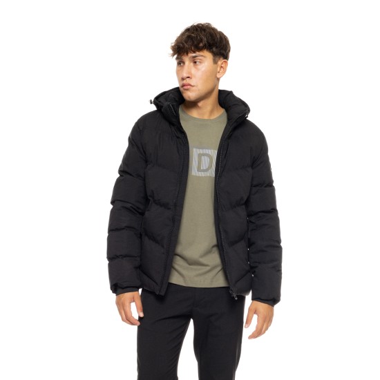 SPLENDID 50-201-031 BLACK ανδρικό κοντό μπουφάν με ενσωματωμένη κουκούλα 