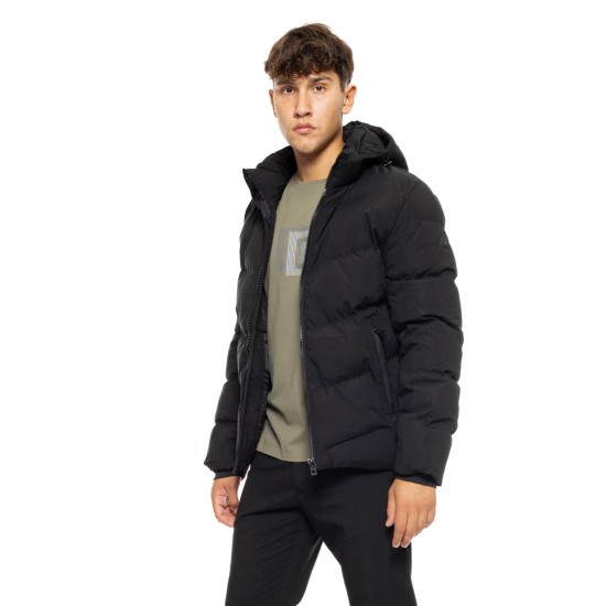 SPLENDID 50-201-031 BLACK ανδρικό κοντό μπουφάν με ενσωματωμένη κουκούλα 