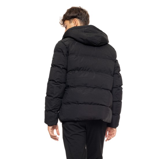 SPLENDID 50-201-031 BLACK ανδρικό κοντό μπουφάν με ενσωματωμένη κουκούλα 