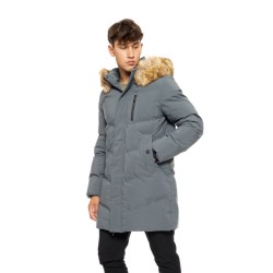 SPLENDID 50-201-052 DK GREEN ανδρικό demi μπουφάν με αποσπώμενη κουκούλα 