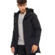 BISTON 50-201-107 BLACK Biston fashion ανδρικό μακρύ μπουφάν με ενσωματωμένη κουκούλα 