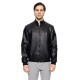 Biston 51-201-018 BLACK ανδρικό bomber πανωφόρι από δερματίνη 