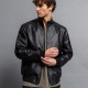 Biston 51-201-018 BLACK ανδρικό bomber πανωφόρι από δερματίνη 