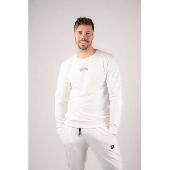 BODY MAX W4000 WHITE Ανδρικό φούτερ με λογότυπο 