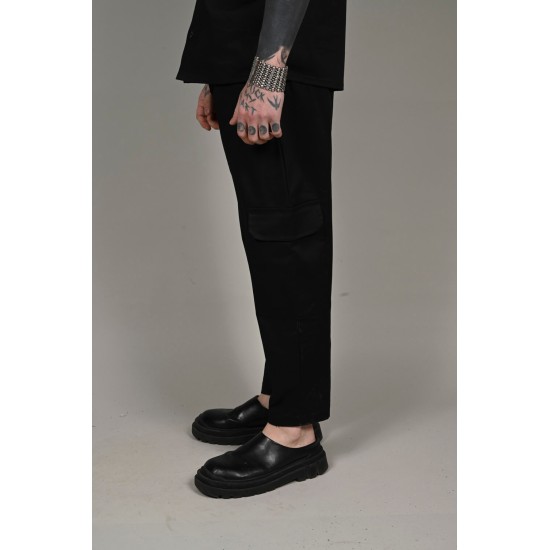 BODY MAX PR-9023 BLACK Παντελόνι cargo cropped