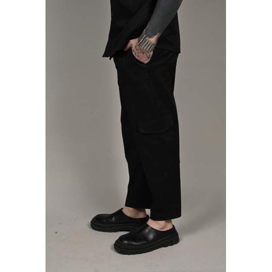 BODY MAX PR-9023 BLACK Παντελόνι cargo cropped