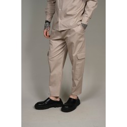 BODY MAX PR-9023 BEIGE Παντελόνι cargo cropped