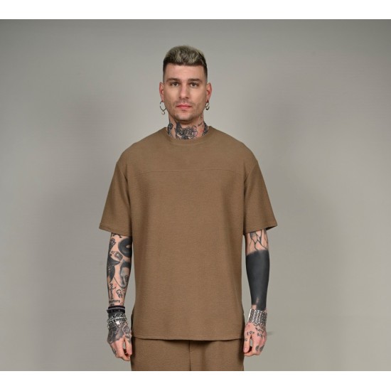 BODY MAX PR-9010 BROWN T-SHIRT Oversized relaxed fit BODY MAX PR-9010 BROWN T-SHIRT Oversized relaxed fit