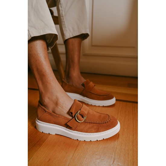 FENOMILANO 1928-2 TABA Ανδρικά Suede Leather Loafers 