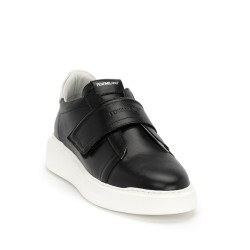 FENOMILANO 3083 BLACK-WHITE Ανδρικά Δερμάτινα Sneakers