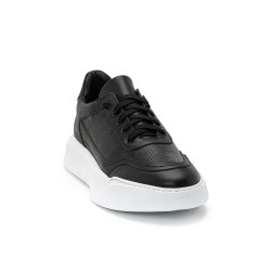 FENOMILANO Ανδρικά Δερμάτινα Δίπατα Sneakers 2504 Black