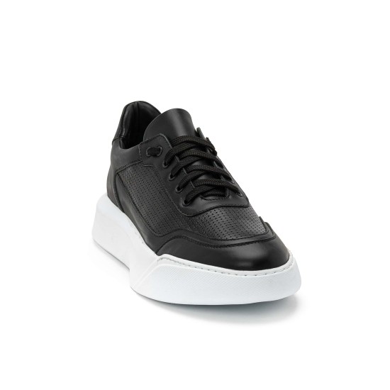 FENOMILANO Ανδρικά Δερμάτινα Δίπατα Sneakers 2504 Black