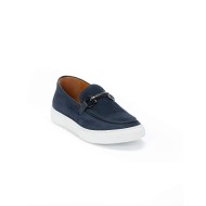 FENOMILANO 2967-2 BLUE Δερμάτινα Loafers Με Τόκα