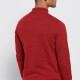 FUNKY BUDDHA FBM006-047-09 RED MEL Πλεκτό πουλόβερ με φερμουάρ στο λαιμό