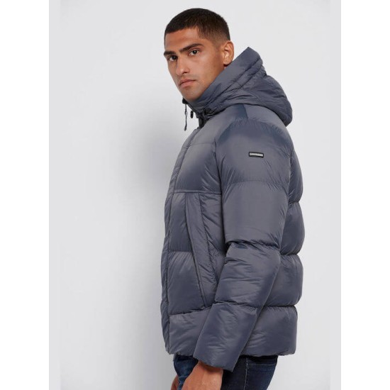 FUNKY BUDDHA FBM006-339-01 DUSTY BLUE Ανδρικό puffer μπουφάν