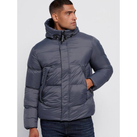 FUNKY BUDDHA FBM006-339-01 DUSTY BLUE Ανδρικό puffer μπουφάν