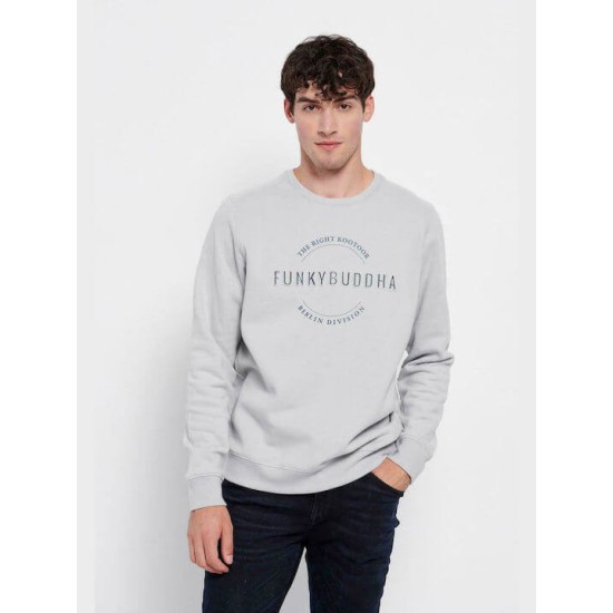 FUNKY BUDDHA FBM006-012-06 STONE GREY Ανδρικό φούτερ