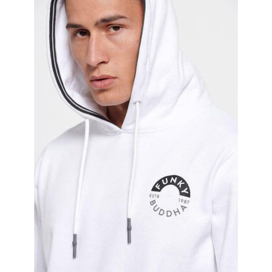 FUNKY BUDDHA FBM006-032-06 WHITE Ανδρικό Φούτερ