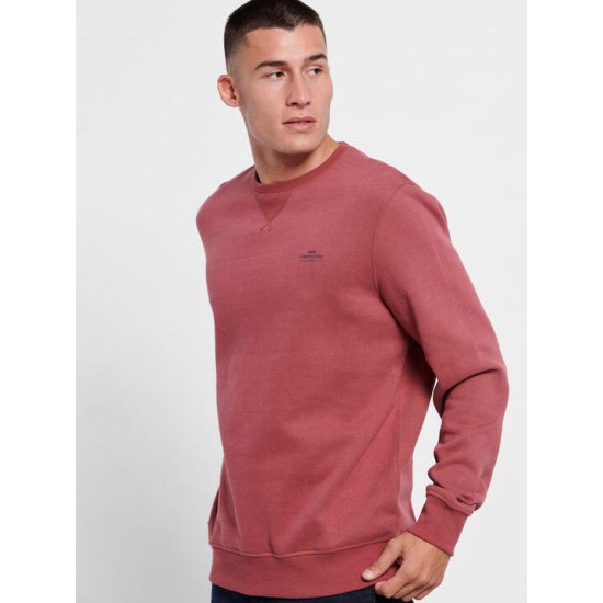 FUNKY BUDDHA FBM006-003-06 DUSTY ROSE Φούτερ με τυπωμένο logo