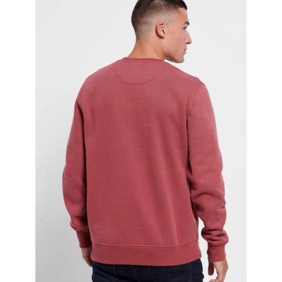 FUNKY BUDDHA FBM006-003-06 DUSTY ROSE Φούτερ με τυπωμένο logo