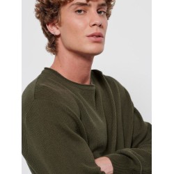 FUNKY BUDDHA FBM006-021-09 ΚΗΑΚΙ Πλεκτή μπλούζα