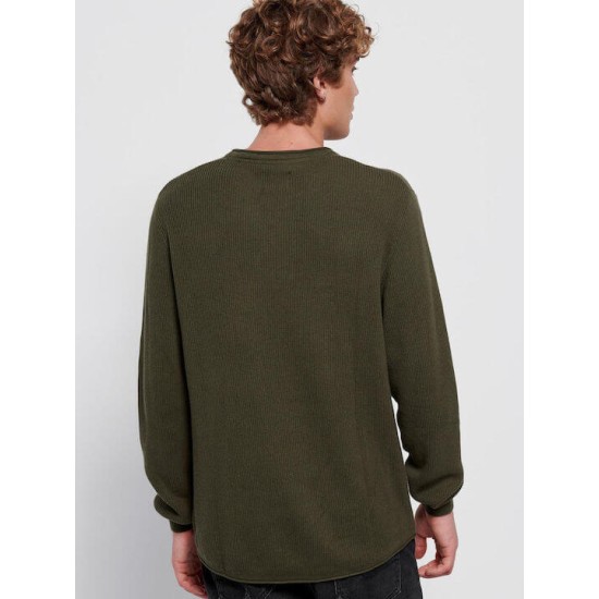 FUNKY BUDDHA FBM006-021-09 ΚΗΑΚΙ Πλεκτή μπλούζα